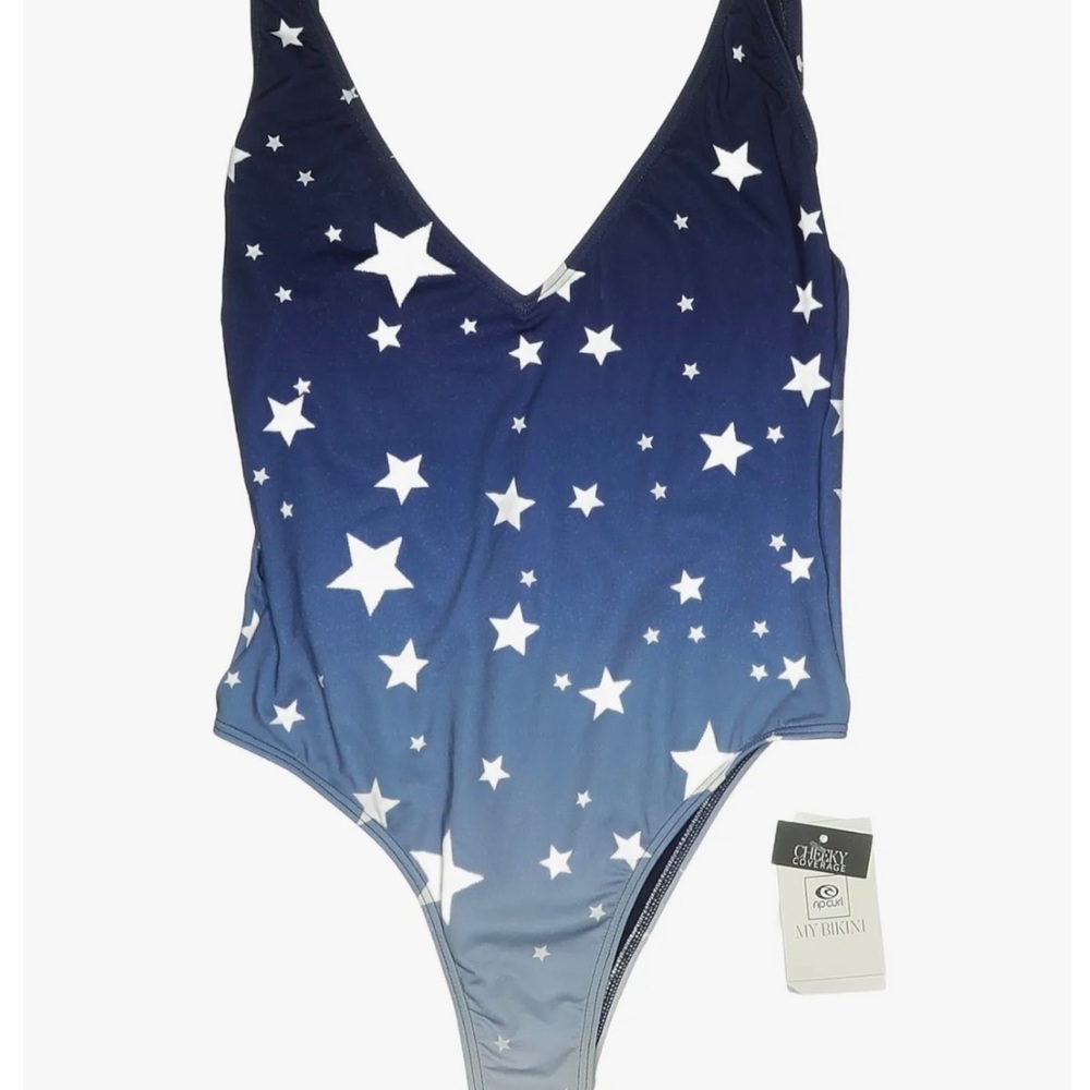 NWT Rip Curl  Rising Star Blue ombré one piece. Size S Cheeky